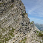 Karhorn Klettersteig Mittelstück mit leichten Kletterpassagen